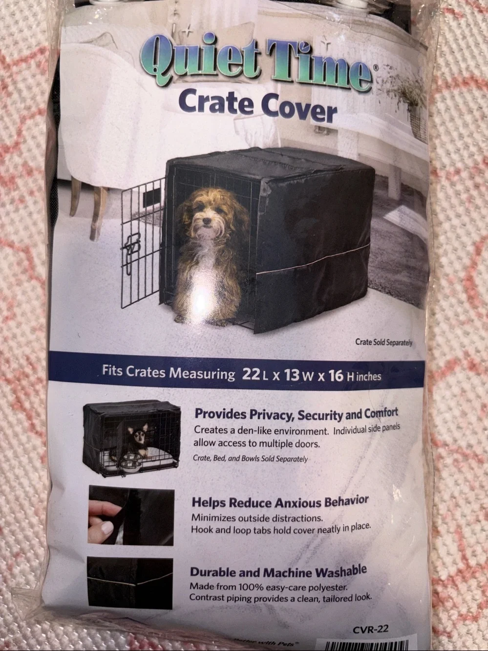 Quiet Time Crate Cover in Black